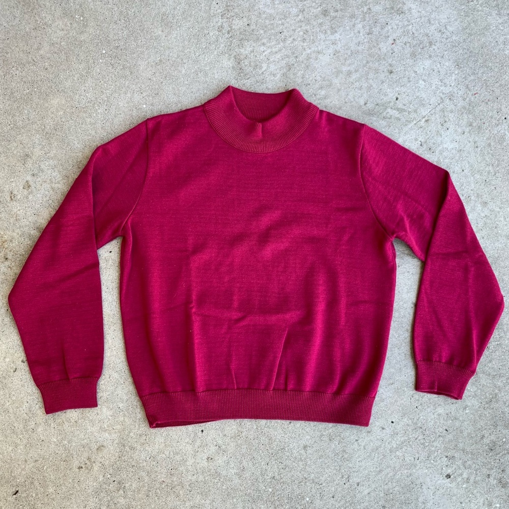 Vintage Pendleton Mock Neck Sweater Pink Small
